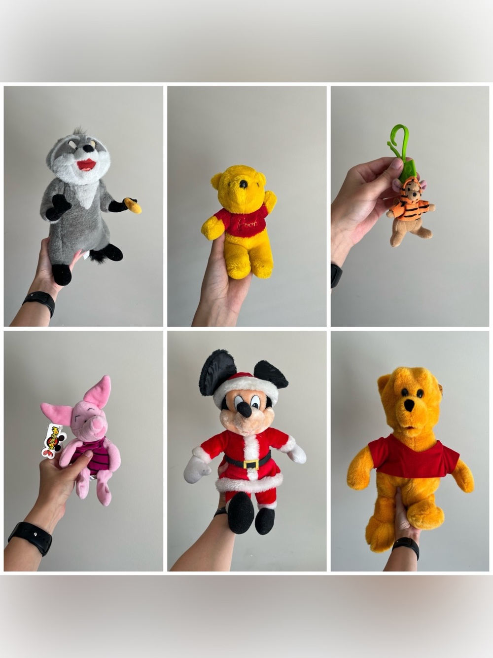 Bundle of 6 Vintage Disney Stuffed Animals Plush Toys